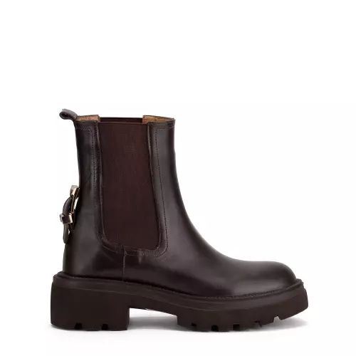 Albano Botine damă maro cu elastic