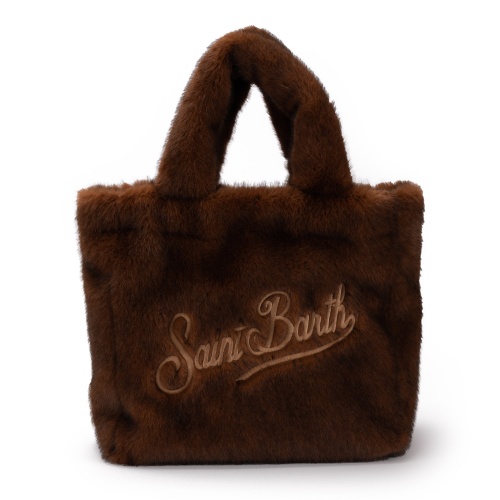 SAINT BARTH Geantă damă maro Colette Soft Fur