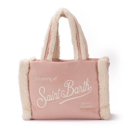 SAINT BARTH Geantă damă roz Colette Shearling - Pepina.ro SAINT BARTH Geantă damă roz Colette Shearling