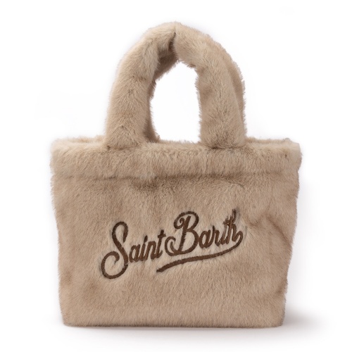 SAINT BARTH Geantă damă bej Colette Soft Fur - Pepina.ro SAINT BARTH Geantă damă bej Colette Soft Fur