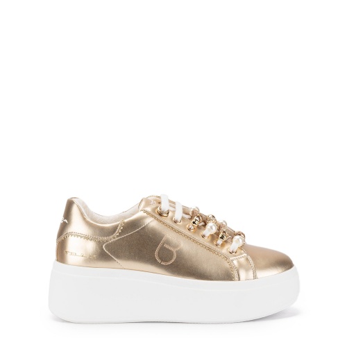 TOSCA BLU Pantofi sport damă aurii