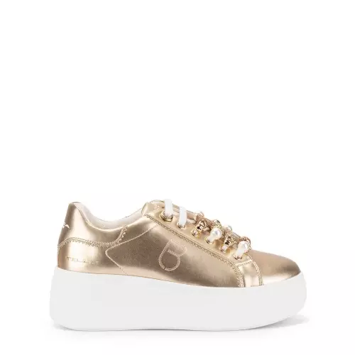 TOSCA BLU Pantofi sport damă aurii