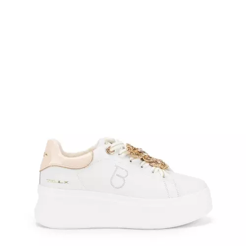 TOSCA BLU Pantofi sport damă albi cu fluturi