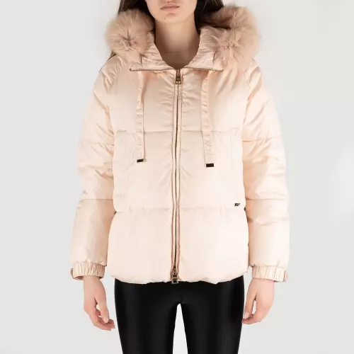 New Italia Shoes Geacă damă cu puf și glugă