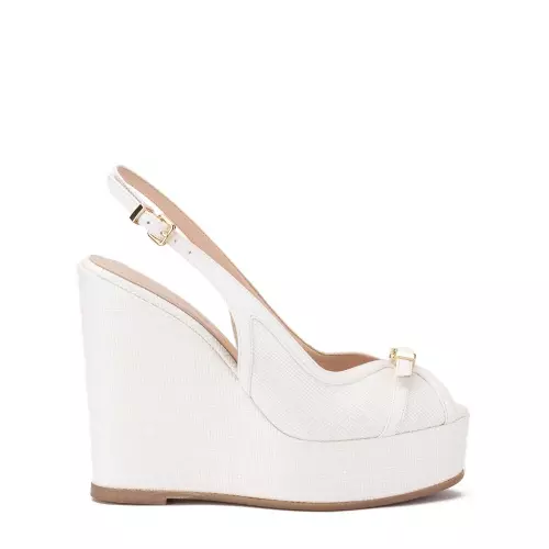 Albano Sandale damă albe cu platformă