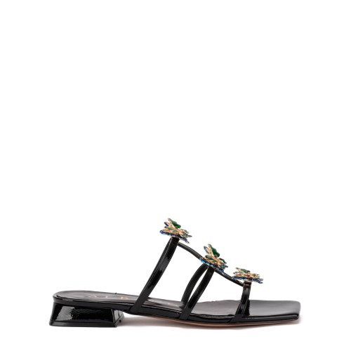 Albano Papuci damă negri cu broșe