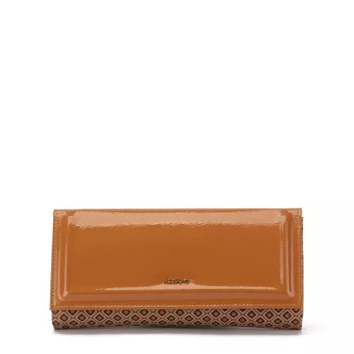 Albano Geantă damă maro lăcuită