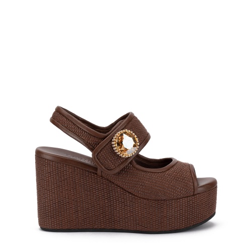 Loriblu Sandale damă maro cu platformă