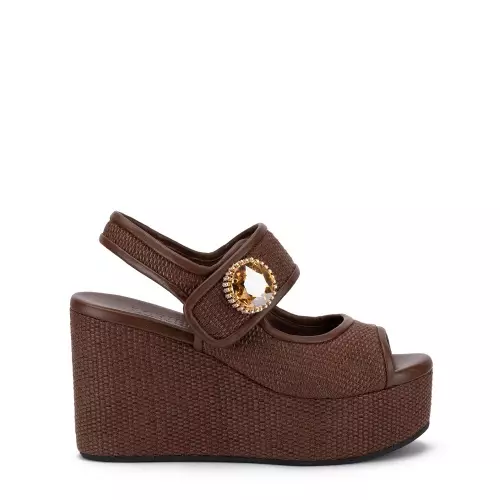 Loriblu Sandale damă maro cu platformă