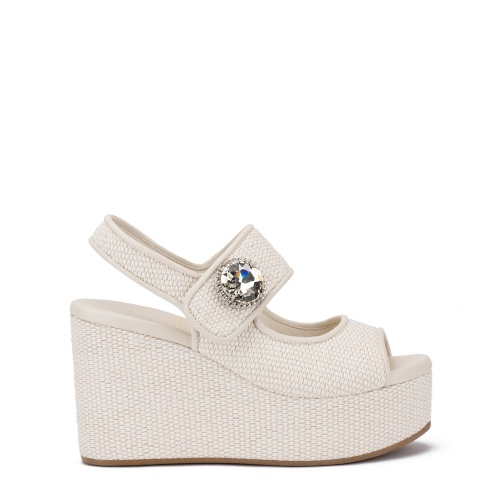 Loriblu Sandale damă albe cu platformă
