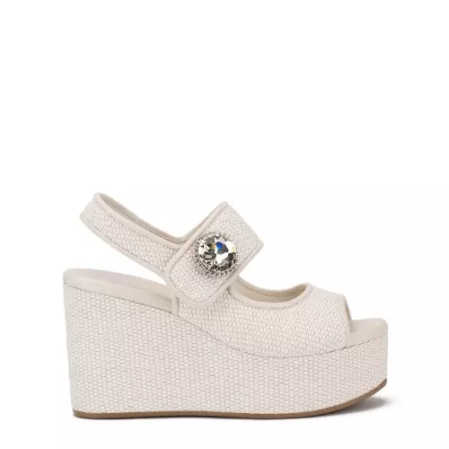 Loriblu Sandale damă albe cu platformă