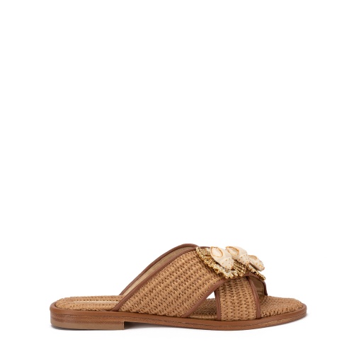 PAOLA FIORENZA Papuci damă maro