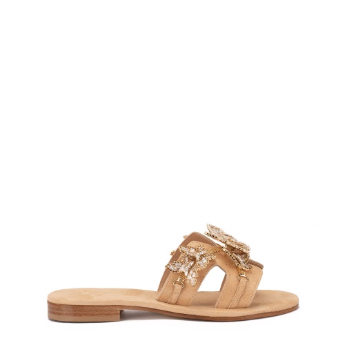 PAOLA FIORENZA Papuci damă bej