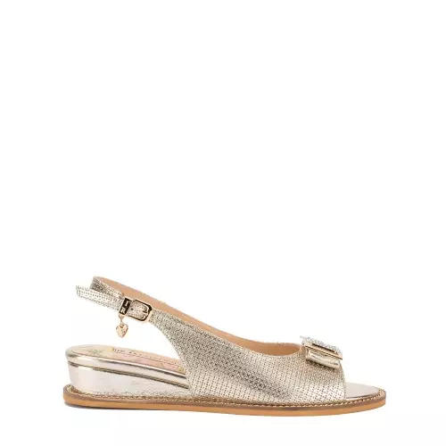 RENZONI Sandale damă aurii cu platformă