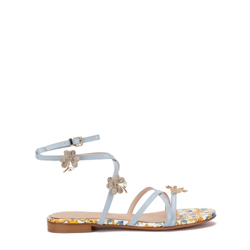 Albano Sandale damă albastre cu flori - Pepina.ro Albano Sandale damă albastre cu flori
