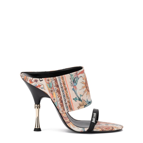 Just Cavalli Papuci damă din satin cu toc