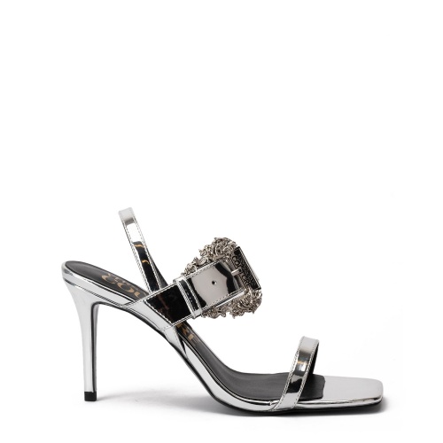 VERSACE JEANS Sandale damă argintii