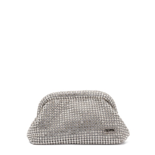 Albano Geantă damă argintie cu pietre