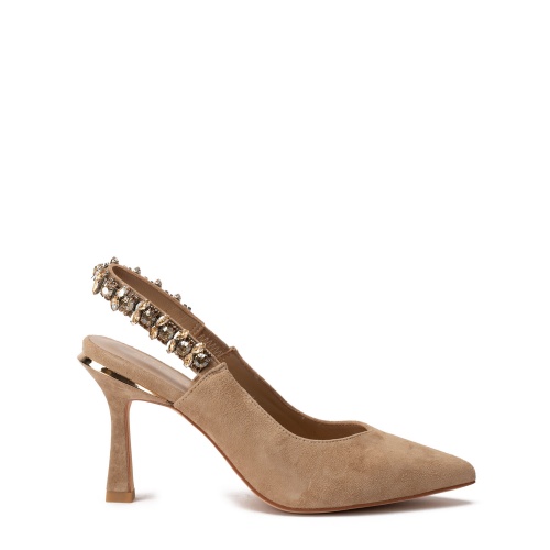 Alma En Pena Pantofi damă bej cu cristale