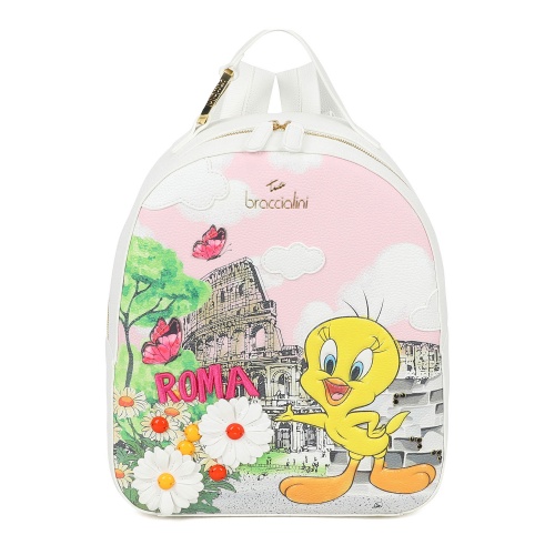 Braccialini Rucsac damă alb Cartoline Lt - Pepina.ro Braccialini Rucsac damă alb Cartoline Lt