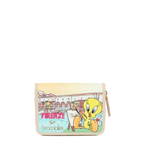 Braccialini Portofel damă bej Cartoline Lt