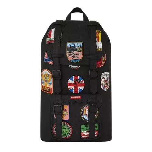 SPRAYGROUND Rucsac negru GLOBAL MOGUL BILLIONAIRE