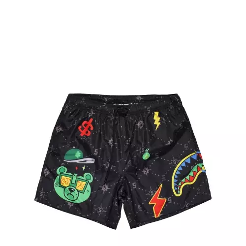 SPRAYGROUND Șorturi de baie bărbați MONEY BEAR CUT SEW