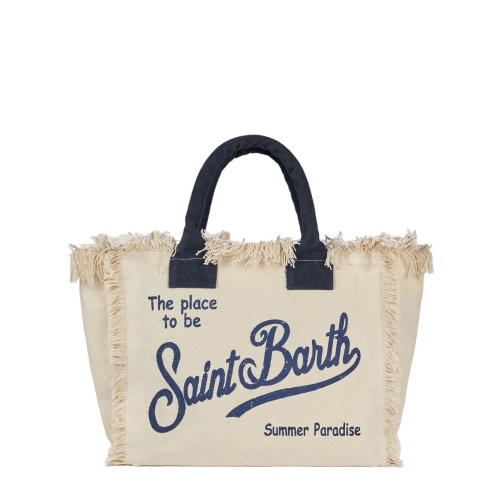 SAINT BARTH Geantă de plajă bej femei