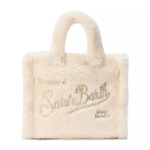 SAINT BARTH Geantă damă albă Vanity Teddy