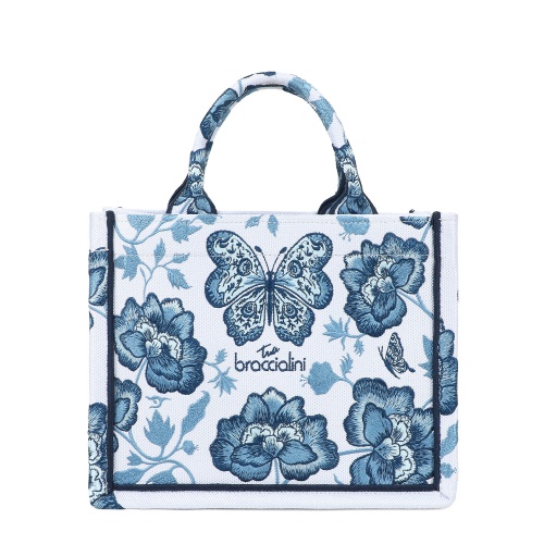 Braccialini Geantă damă bleumarin cu broderie Queen - Pepina.ro Braccialini Geantă damă bleumarin cu broderie Queen