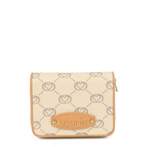 Braccialini Portofel damă bej Monogram