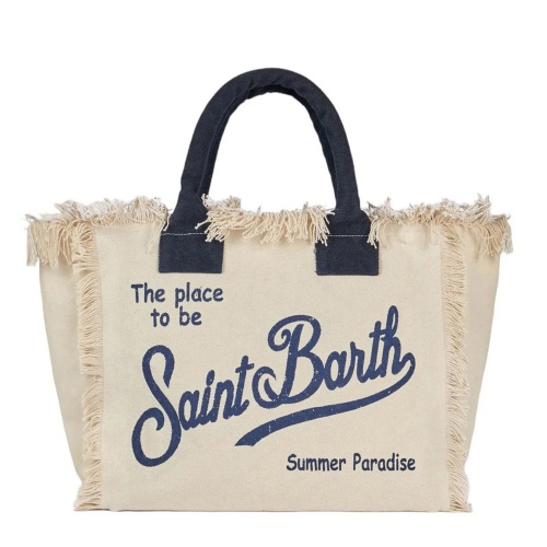 SAINT BARTH Geantă de plajă bej femei Vanity