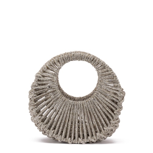 PAOLA FIORENZA Geantă damă argintie cu pietre