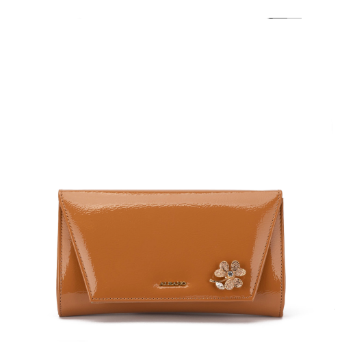 Albano Geantă damă maro lăcuită