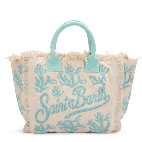 SAINT BARTH Geantă plajă cu corali Vanity