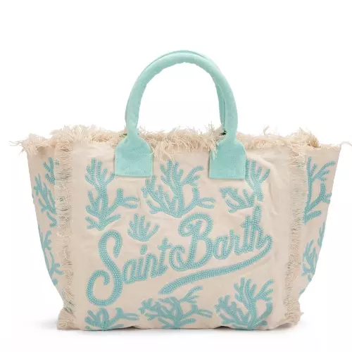 SAINT BARTH Geantă plajă cu corali Vanity