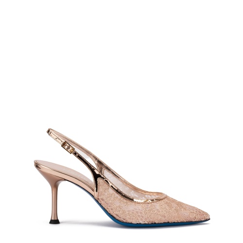 Loriblu Pantofi damă roz din dantelă