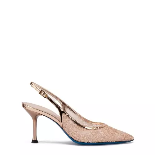 Loriblu Pantofi damă roz din dantelă - Pepina.ro Loriblu Pantofi damă roz din dantelă