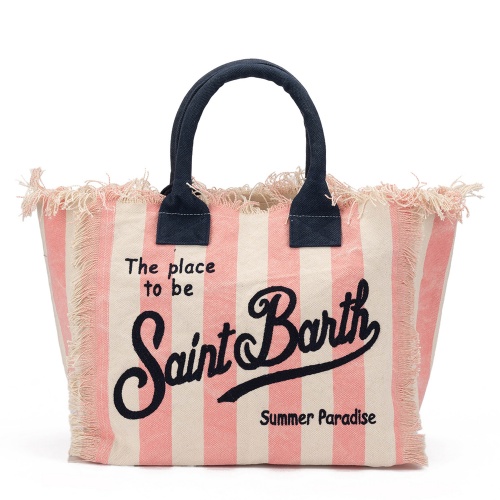 SAINT BARTH Geantă plajă în dungi Vanity