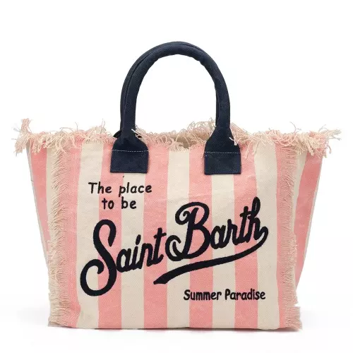 SAINT BARTH Geantă plajă în dungi Vanity