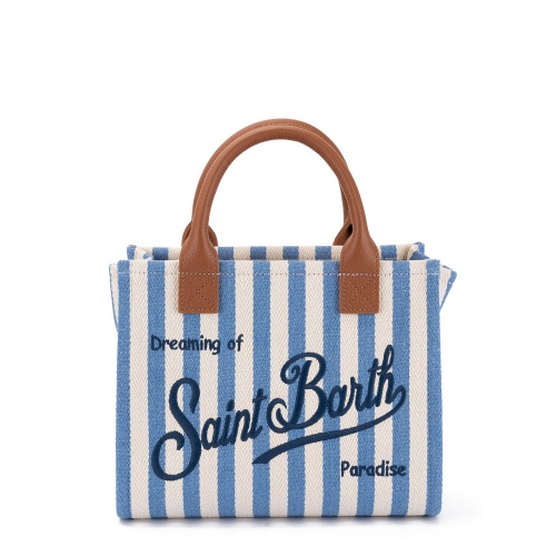 SAINT BARTH Geantă damă în dungi Vanity