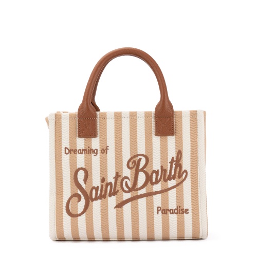 SAINT BARTH Geantă damă în dungi Vanity