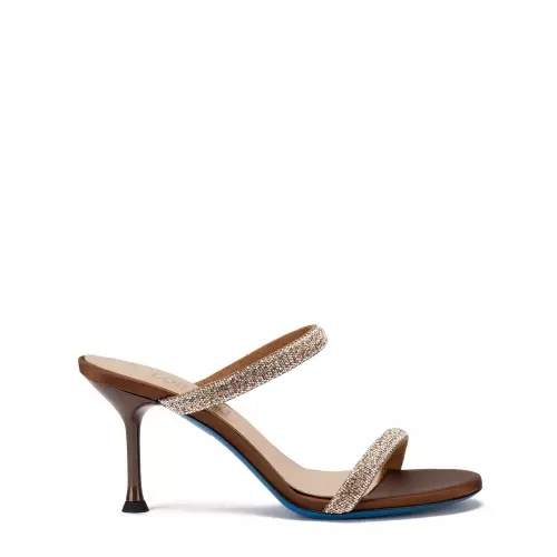 Loriblu Papuci damă aurii cu cristale