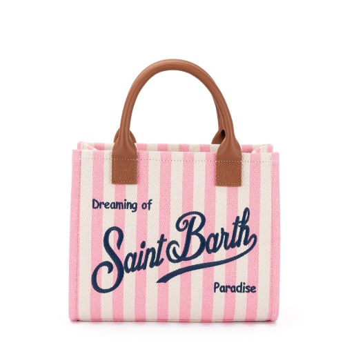 SAINT BARTH Geantă damă în dungi Vanity