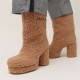 INUIKII Cizme damă din blană Curly High Heel - vezi 3