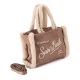 SAINT BARTH Geantă maro de damă Colette shearling - vezi 2