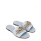 PAOLA FIORENZA Papuci damă albaștri cu broșă - vezi 2