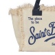 SAINT BARTH Geantă de plajă bej femei - vezi 3
