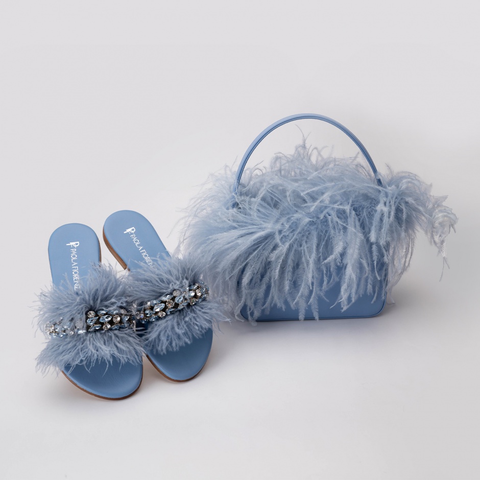 PAOLA FIORENZA Papuci damă bleumarin - vezi 5