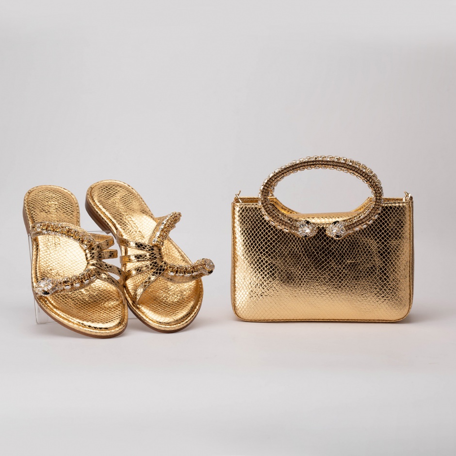 PAOLA FIORENZA Geantă damă aurie - vezi 4